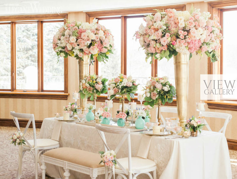 Pink & Aqua Secret Garden Wedding Theme