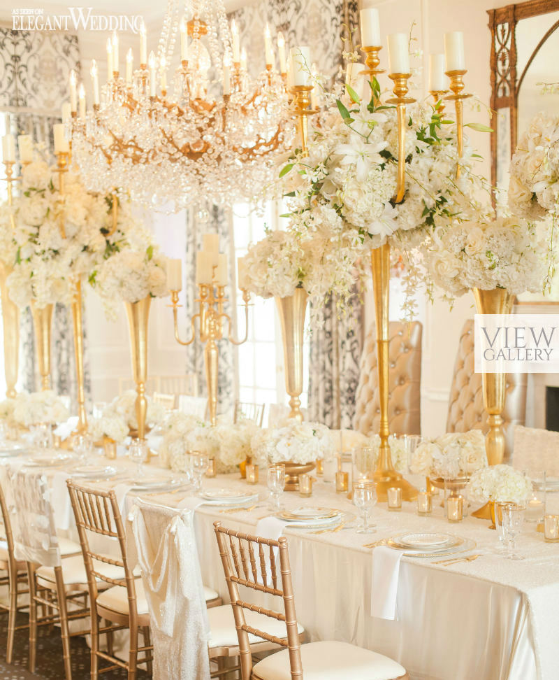 glamorous gold wedding table