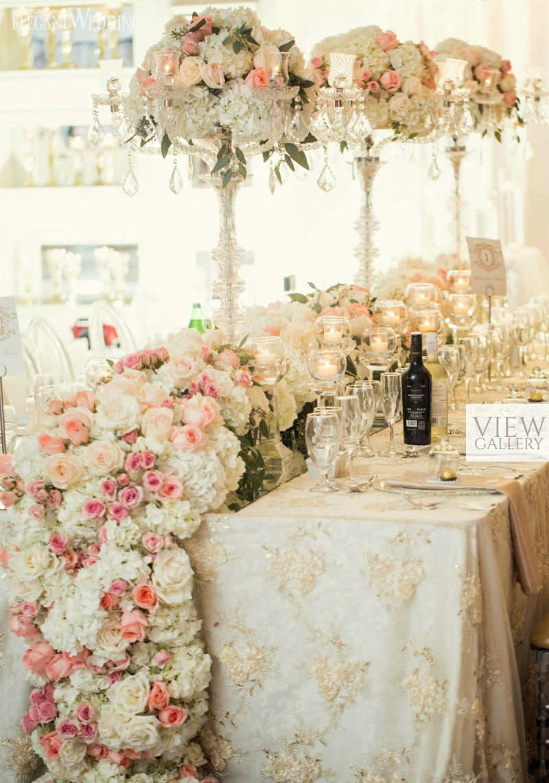 Pink Floral Runner Table Ideas