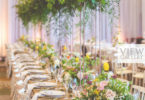 Tall Greenery Wedding Centrepieces