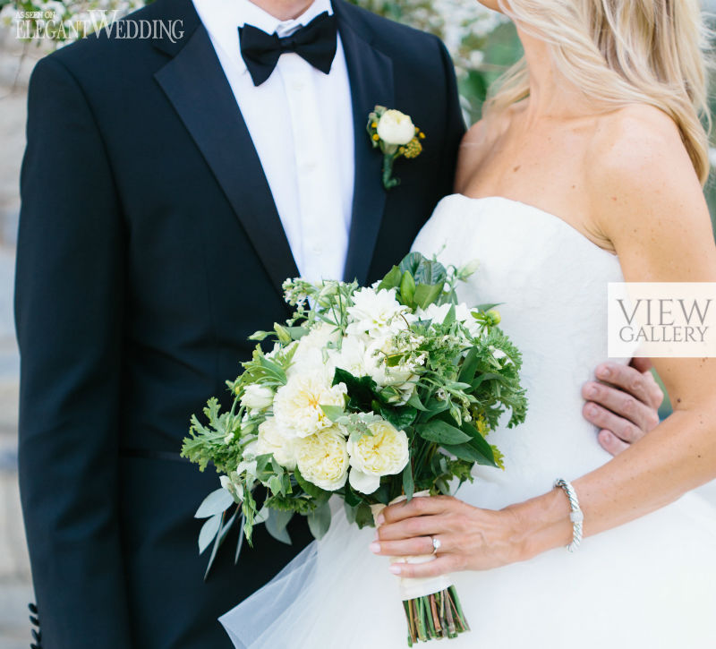 Elegant Black-Tie Wedding with Greenery