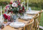 Vintage Outdoor Wedding with Deep Reds