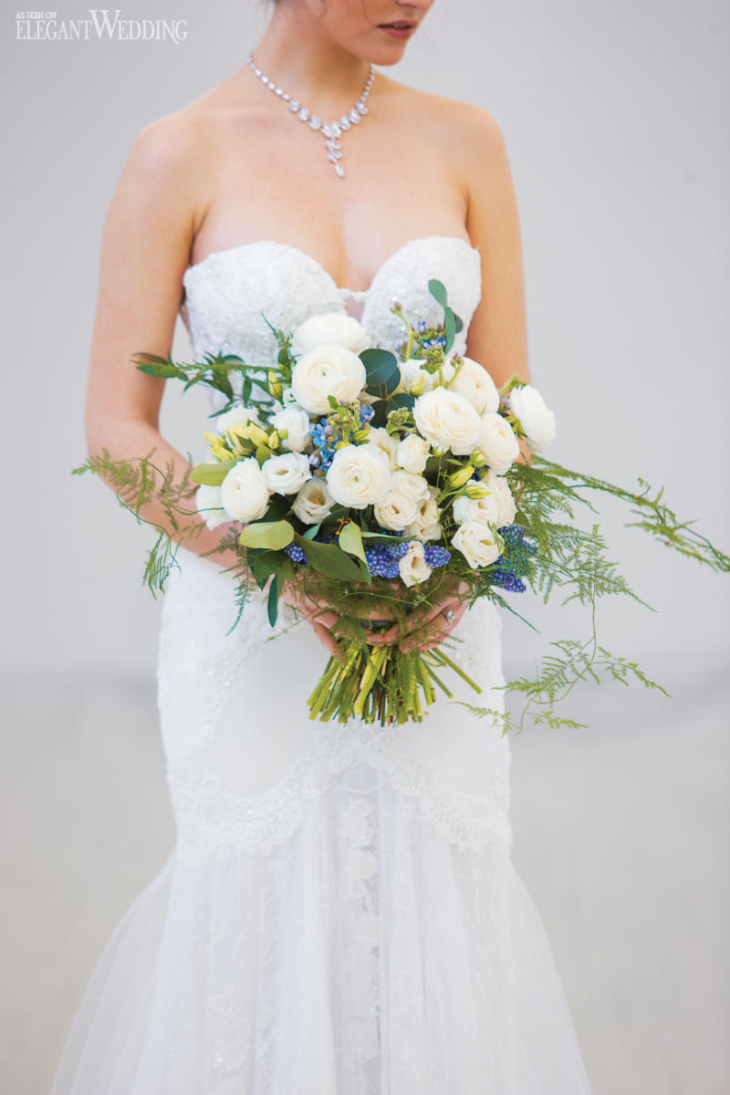 Dusty Blue Wedding Bouquet