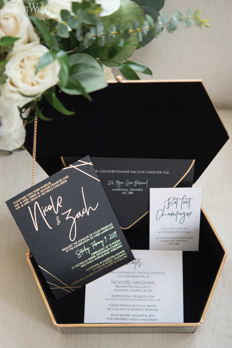 011 creations by gitta black and gold wedding