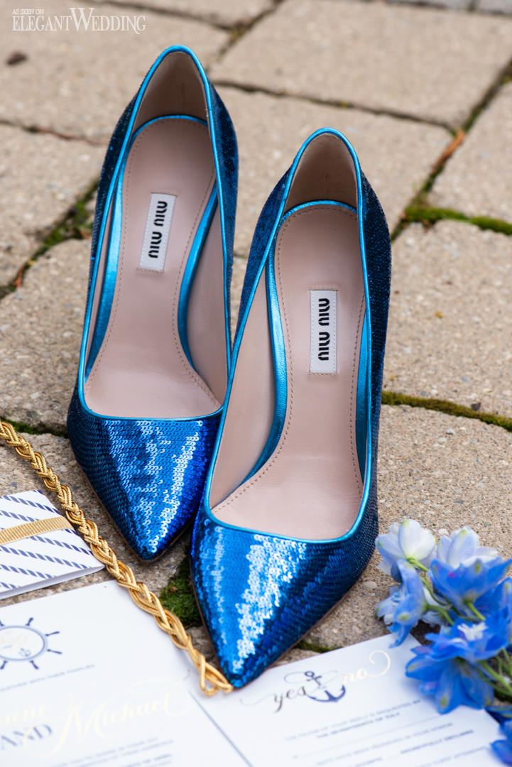 elegant Hampton's wedding theme100 blue wedding shoes