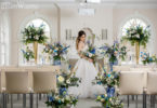 elegant wedding Hampton's wedding theme, blue flowers