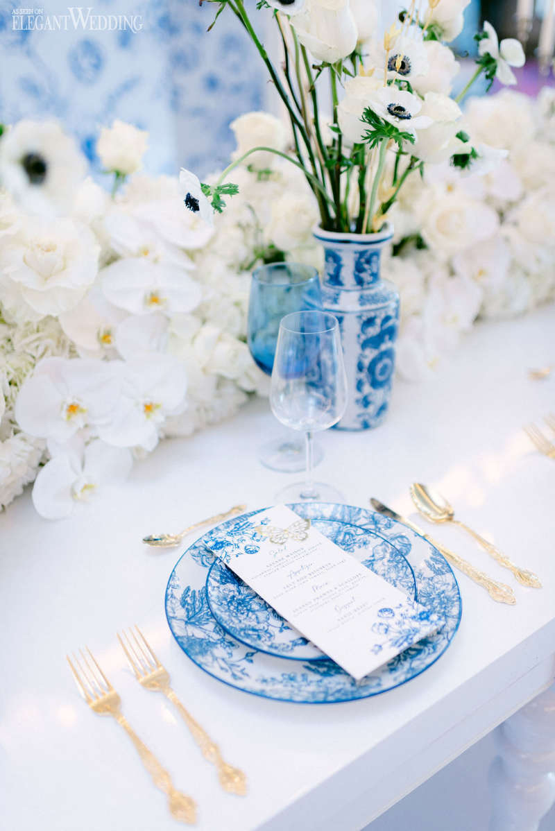 Different shades of blue wedding theme5 different shades of blue wedding menu