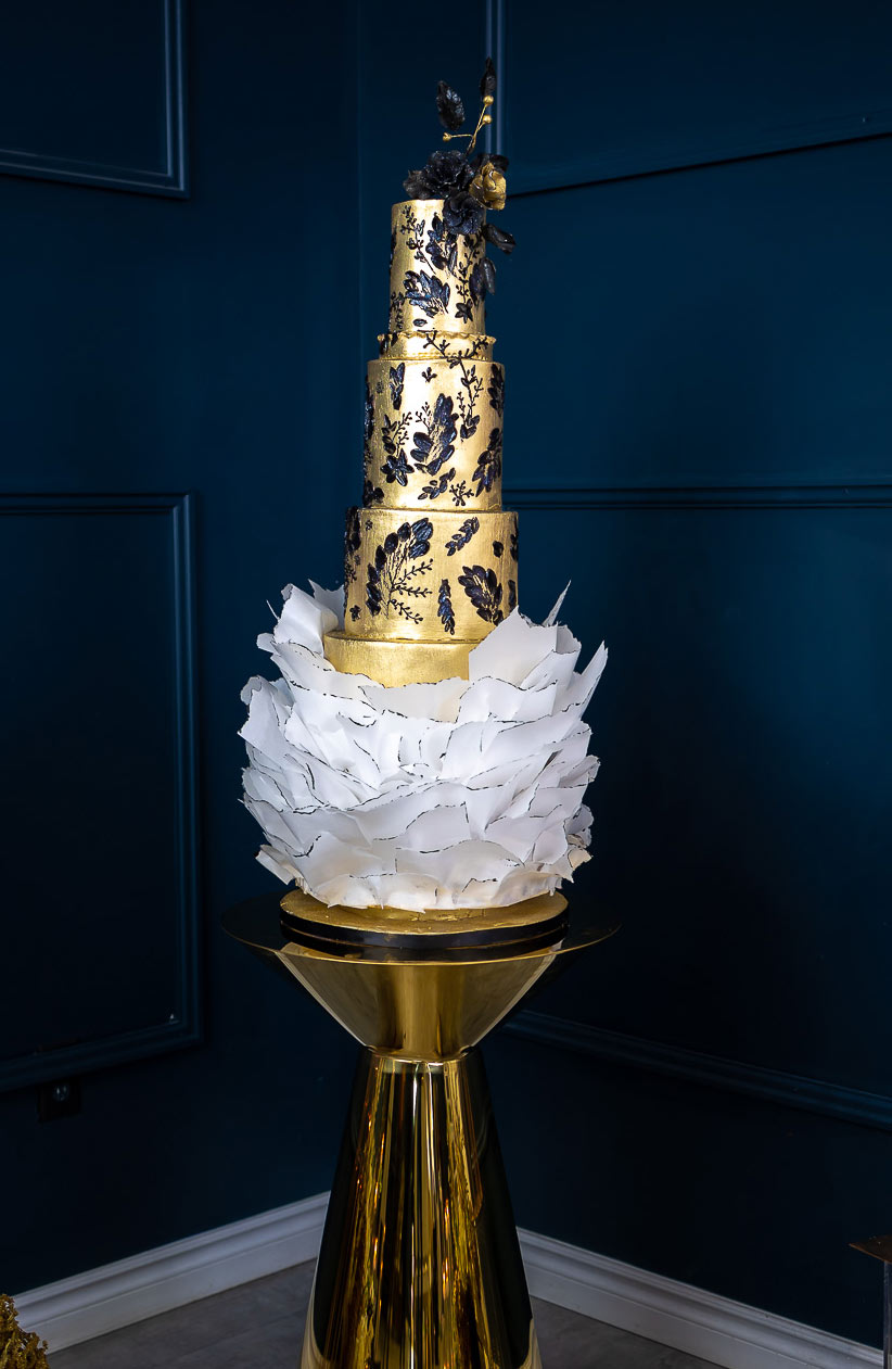 BLUE-AND-GOLD-WEDDING-CAKE BLUE AND GOLD WEDDING CAKE