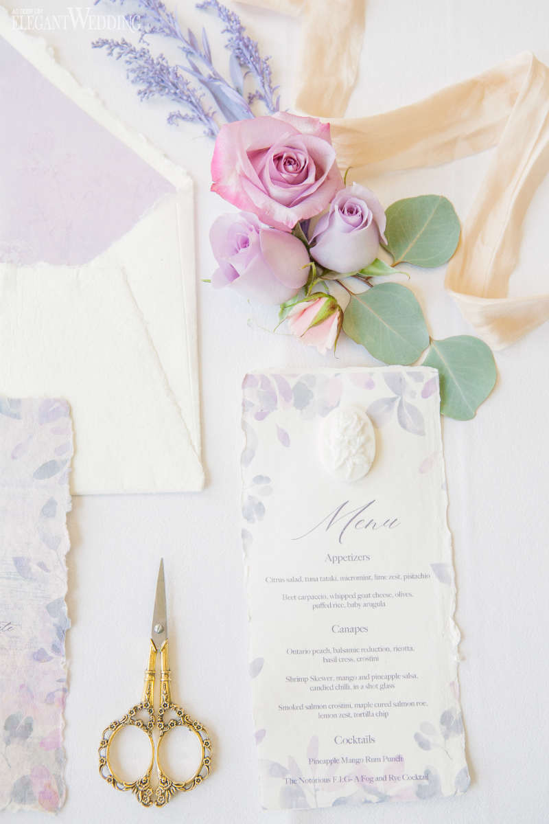 WHIMSICAL GARDEN WEDDING THEME45 purple wedding invitations