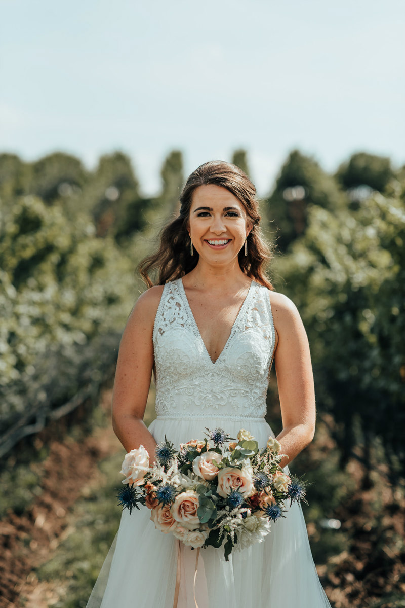 vineyard wedding16 bride in a vineyard