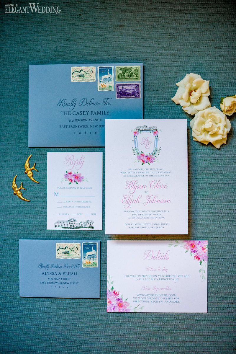 glamorous wedding theme71 blue and white wedding invitations