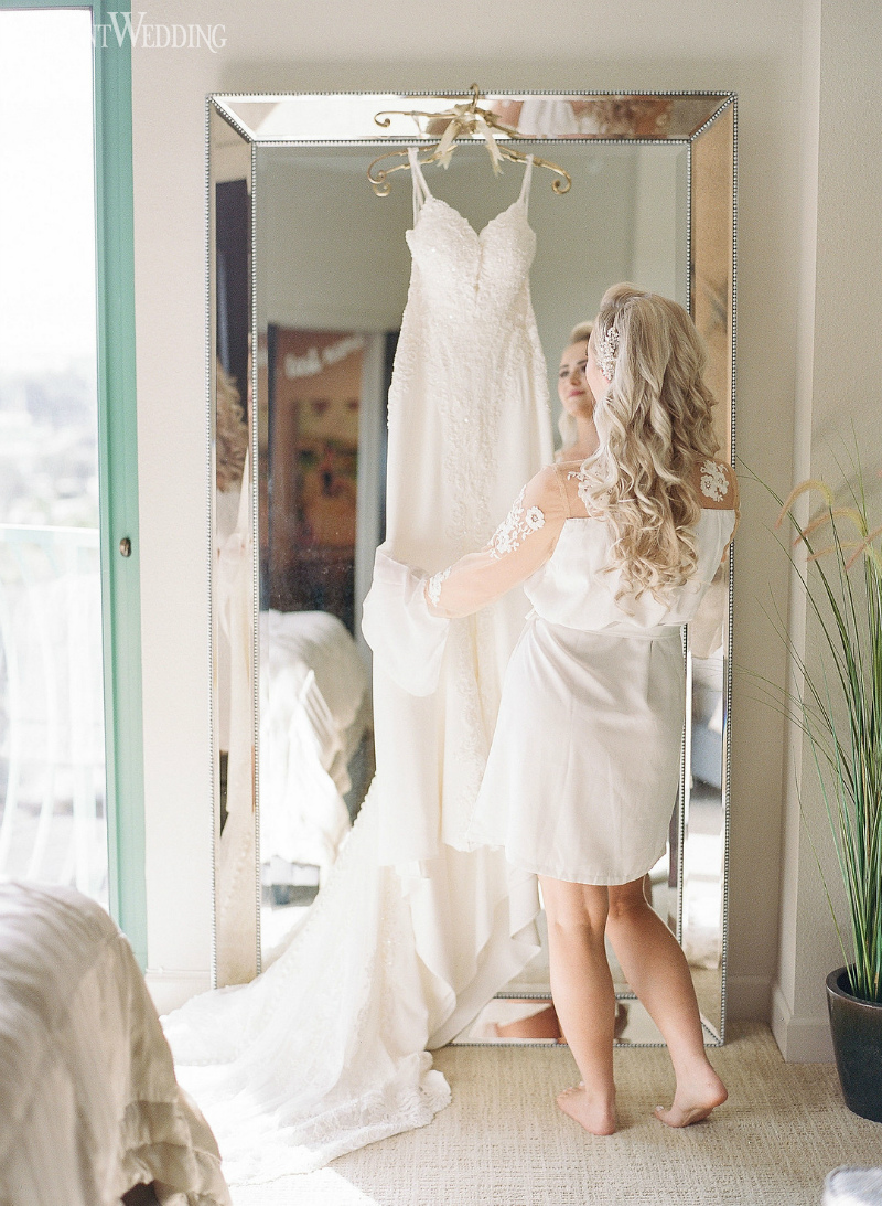 rose wedding with a floral peacock8 bride on her wedding day