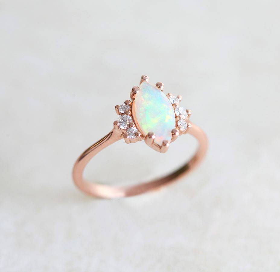 CAPUCCINES OPAL RING 3 CAPUCINNE’S GUIDE FOR UNIQUE ENGAGEMENT RINGS