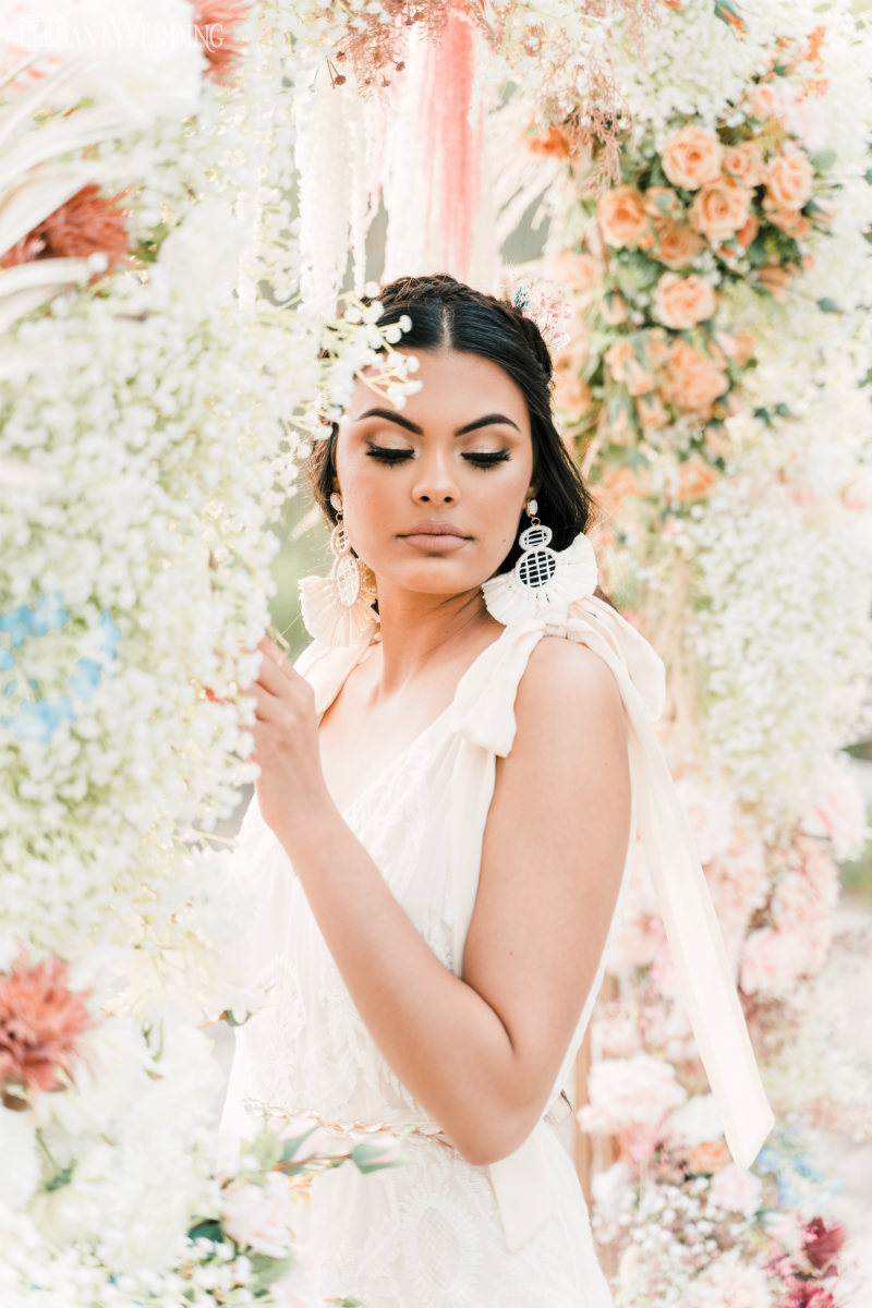 bohemian beach wedding idea27 beach wedding bride