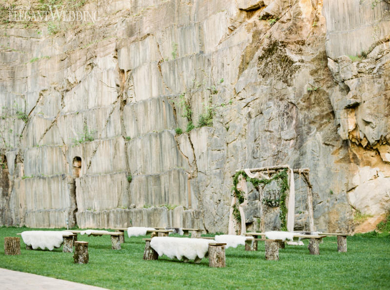 Woodland Wedding Inspiration in an old Rock Quarry_JoPhoto_9366407 outdoor rustic garden wedding theme table decor