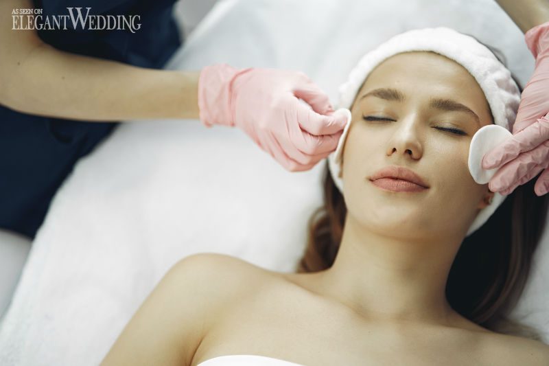 ultimate prep guide for a bride2 bride getting a facial