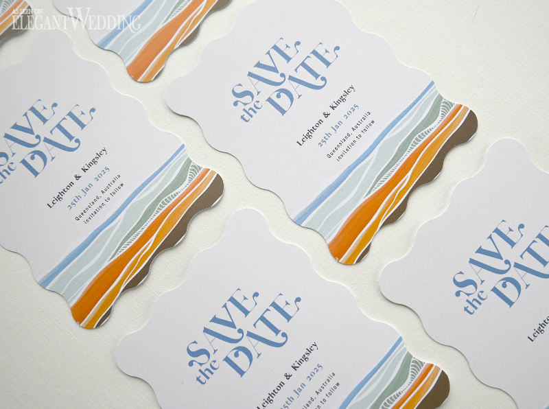 groovy waves paperlust wedding invitations