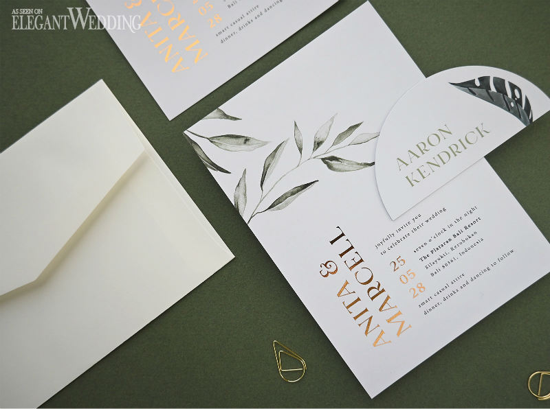 tropical botanical paperlust wedding invitations