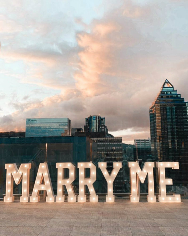 marry me letters planning a wedding proposal