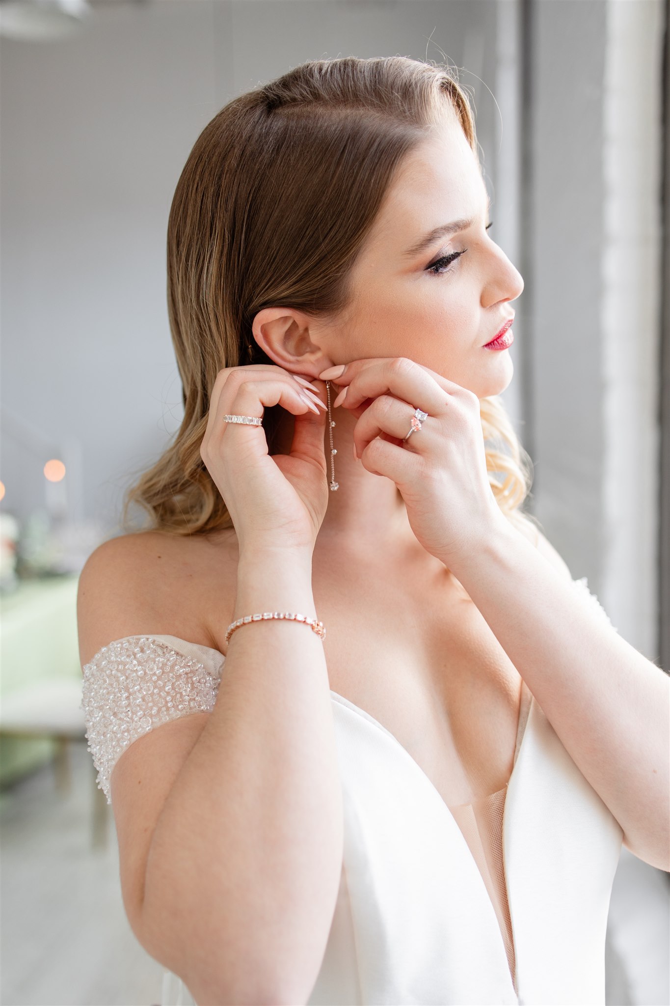 Elegant Wedding pretty bride celebration her wedding day