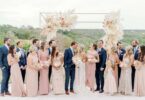 Pink barn wedding