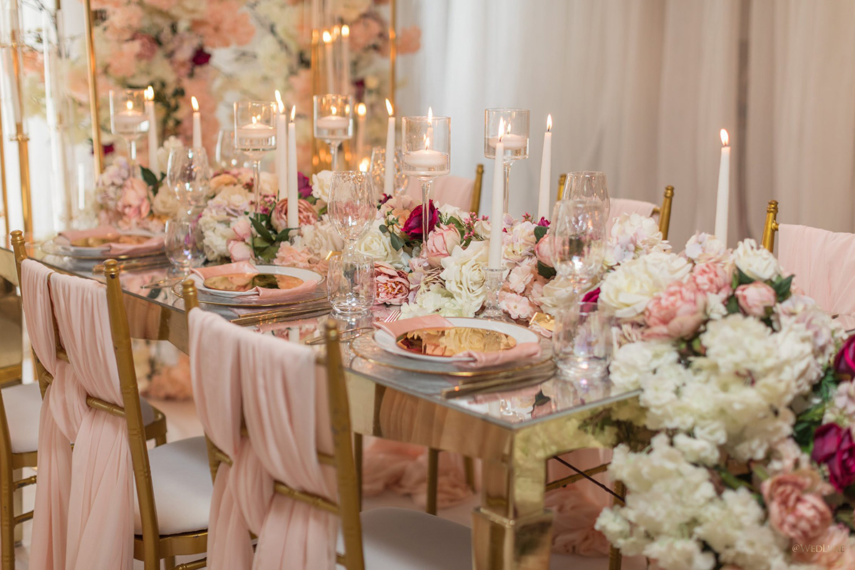 decor-and-more-table-setting silk flower wedding centerpieces