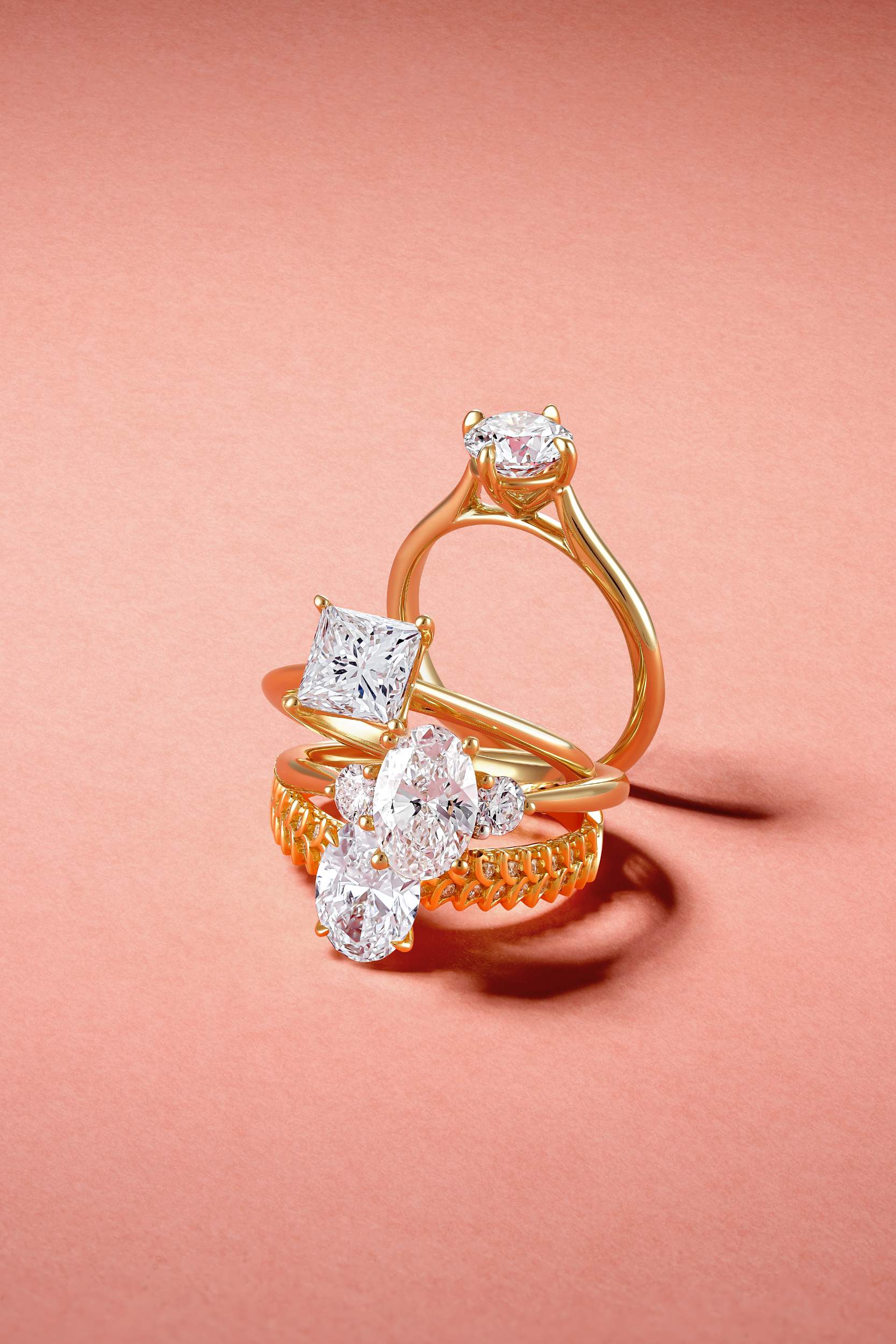 Diamond Stack - Salmon ex aurum Montreal jeweller