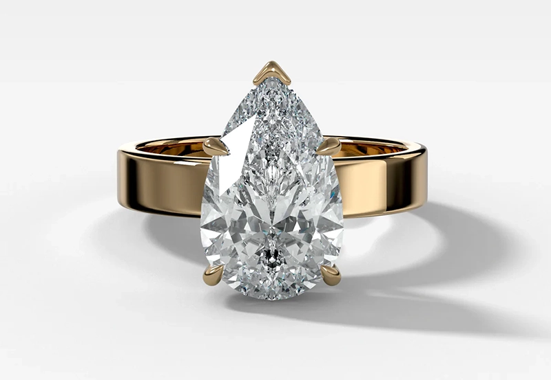 1521.-EngagementRings3.5mmFlatBandPearCutyellow_1200x pear shape diamond