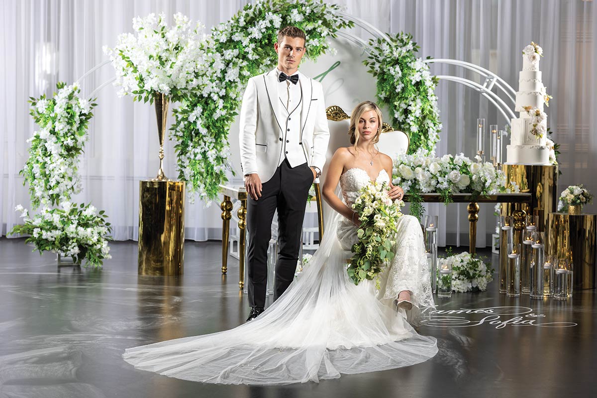 green and white wedding theme