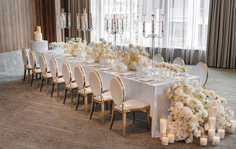 modern white wedding at the westbury