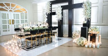 Black and white wedding theme