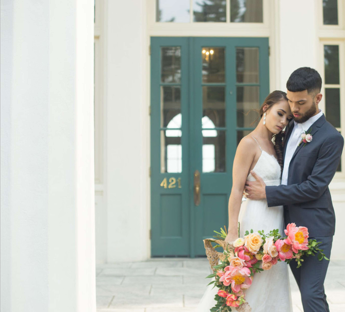 soft peach wedding theme