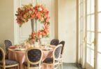peach wedding decor