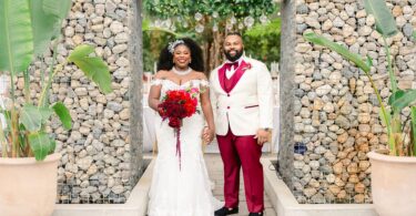 red and white wedding theme