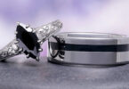 A black onyx engagement ring